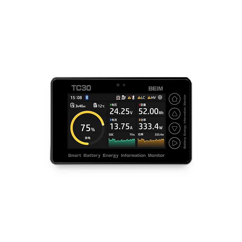 12 Volt Monitor Rv Battery Smart Shunt With Bt Monitoring System Display Screen for Lithium Battery