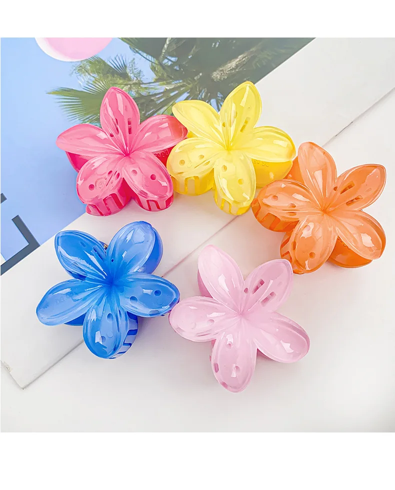 Lucky Four Leaf Clover 3d Flower Hair Claw Clips Matcha Green Little ...