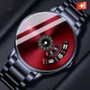 2 Black Case Red Dial