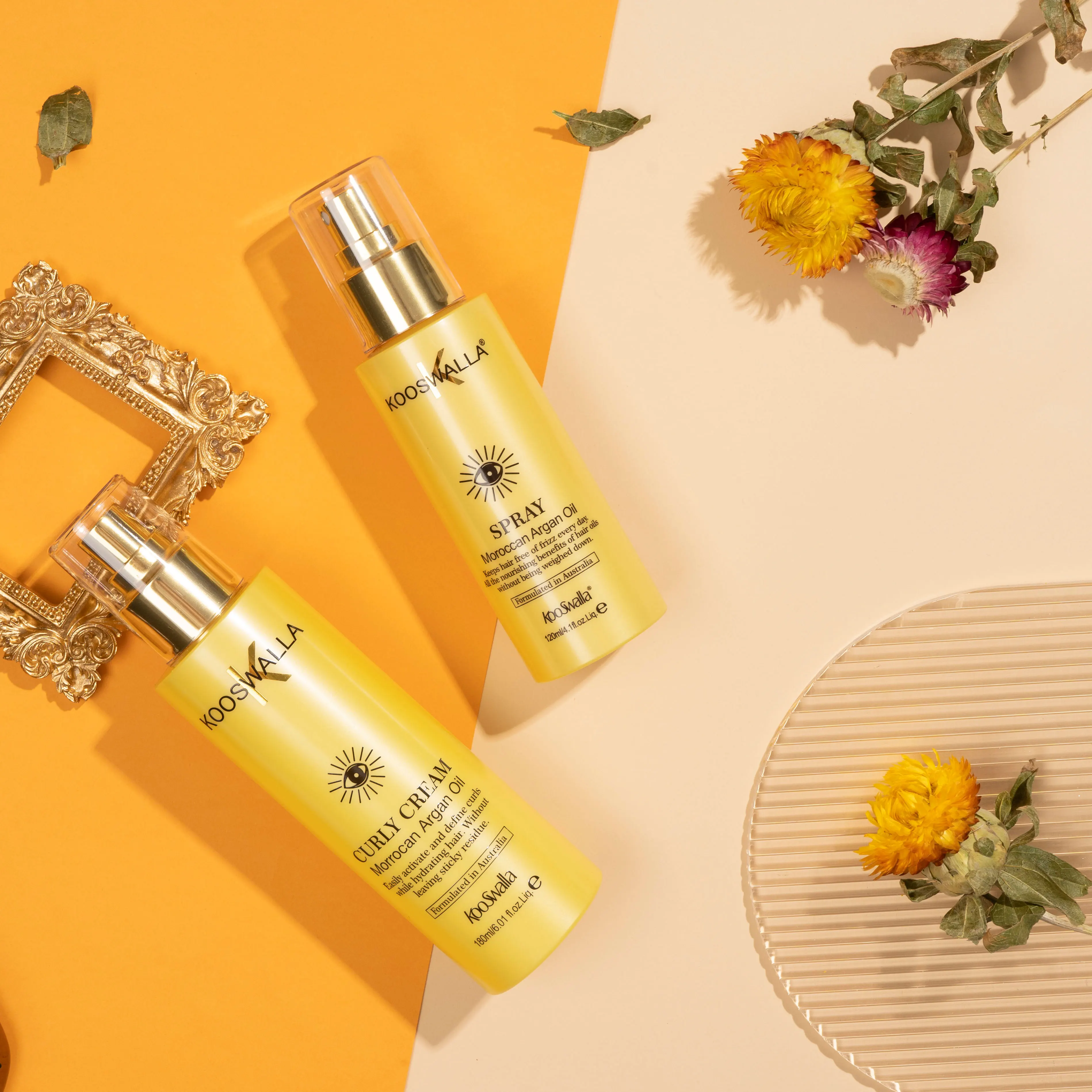 CURLY CREAM Kooswalla Moisturizing Argan Oil Styling Hair Curl Cream Hydrating