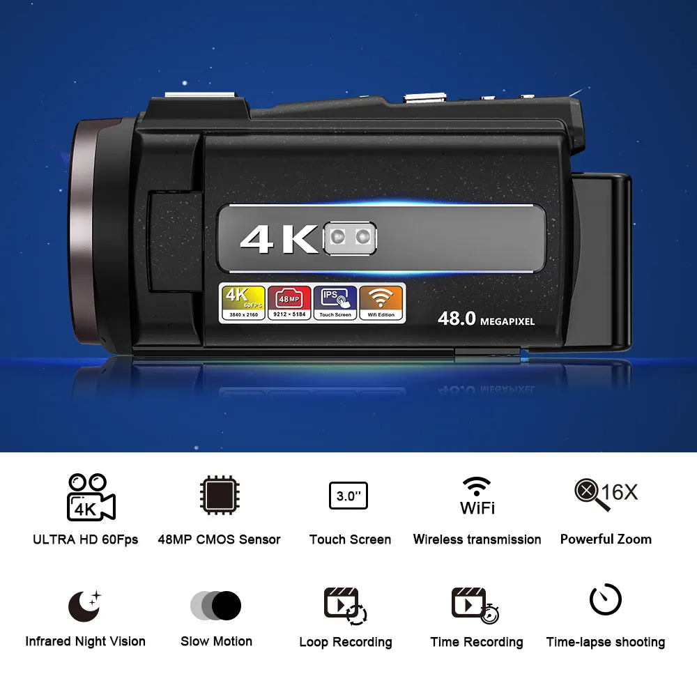 4K Full HD Professional Camera Video 4K Video Camcorder Kit for Sale