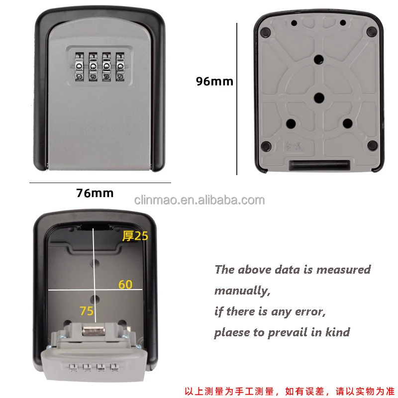 Mini 4digit Combination Resettable Storage Lock Box G9 Key Security