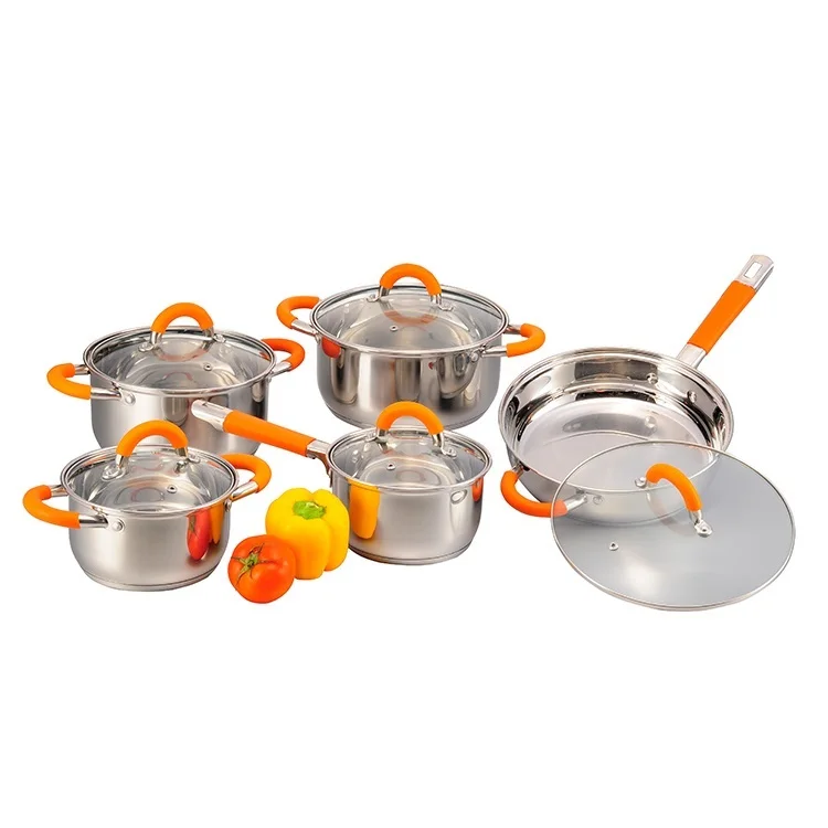 New Design German Style Luxury 10 Pcs Stainless Steel Cookware With Handles