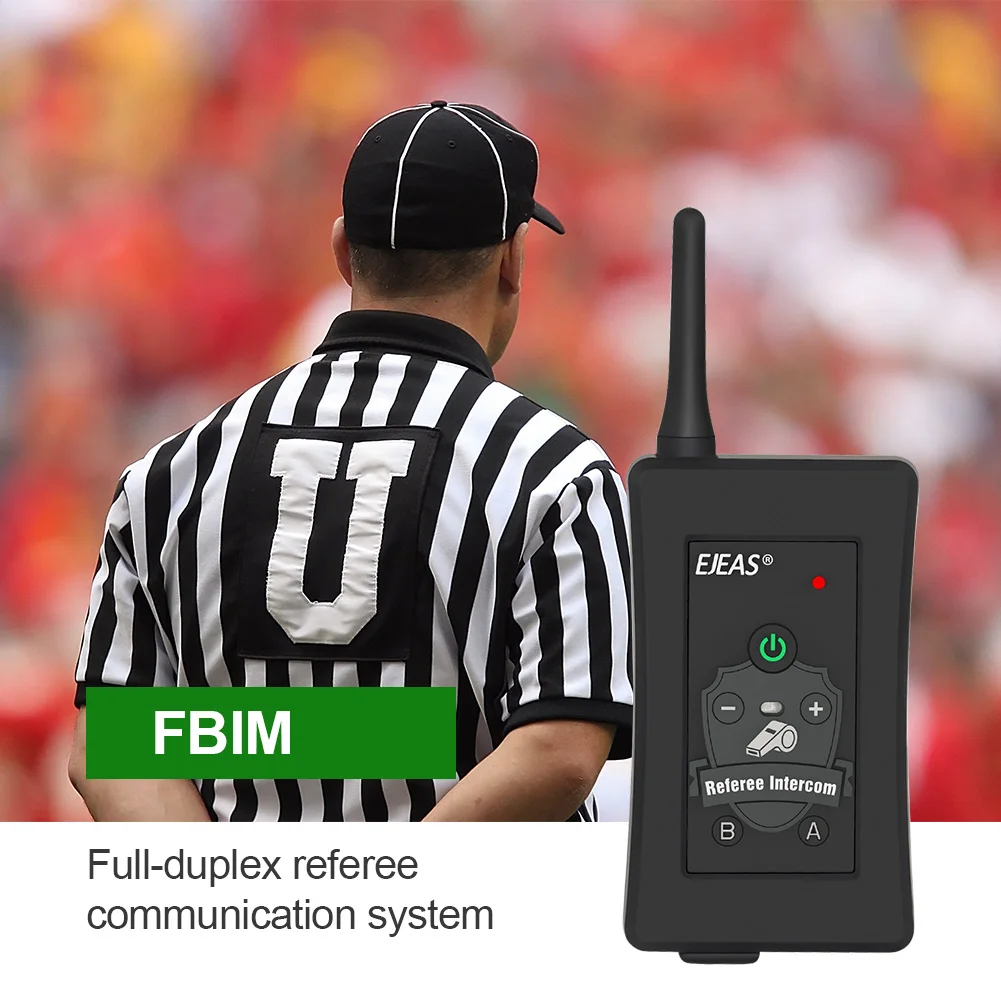 EJEAS FBIM 1500m 4 Referee Full Duplex Conversation Users Soccer Referee Radio Communication Intercom
