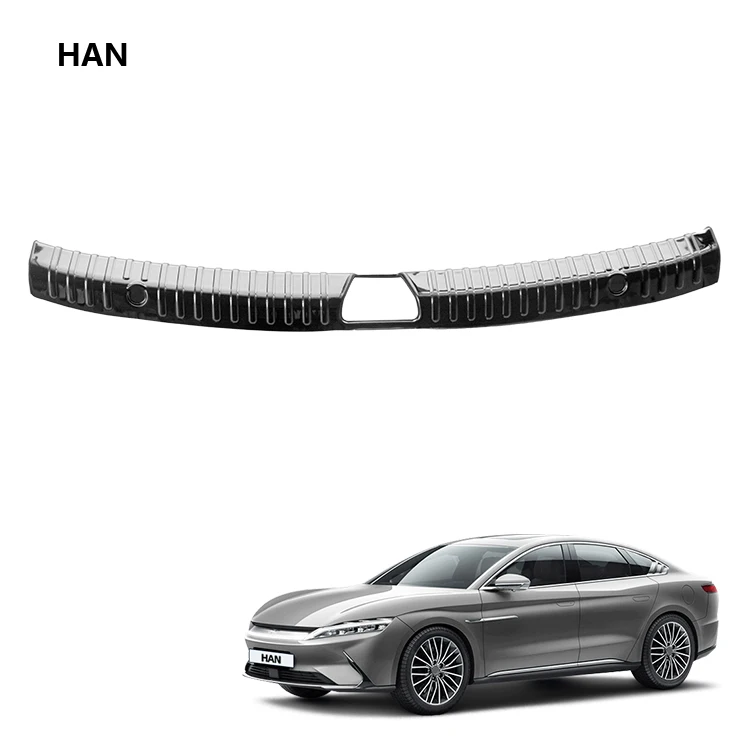 Inner Guard Sill Protector Stainless Steel Rear Bumper Protector for BYD Han Rear Trunk Boot Bumper
