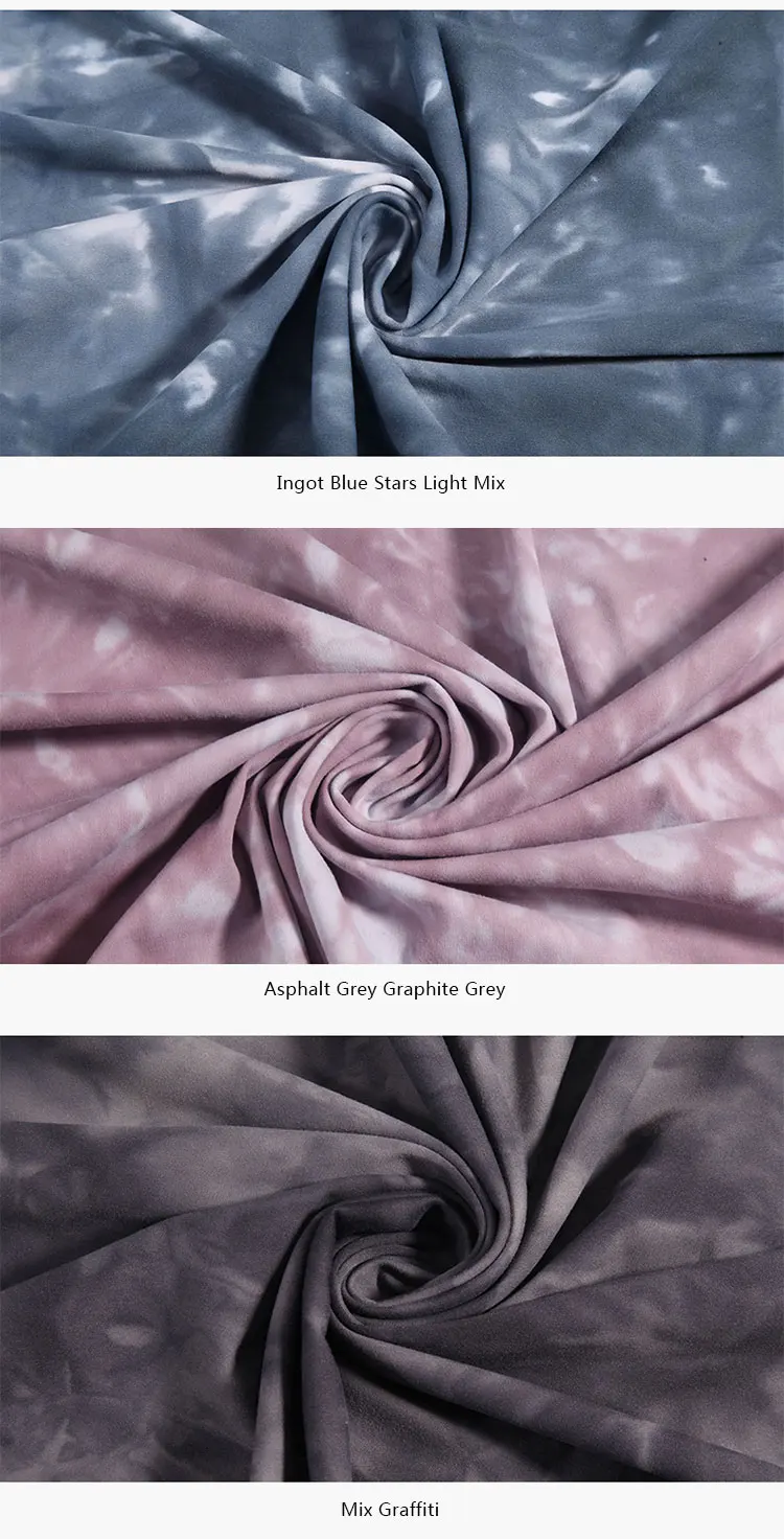 Natudon Fabric Manufacture Tie Dye Polyester Knit Dty 2 Side Brush