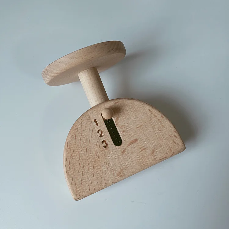 Деревянные весы Монтессори обучающие игрушки для детей детские из натурального Букового