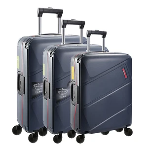 20 24 28 Inch PP Lock Suitcase with Spinner Wheels Hot Selling 3 PCS Travel Luggage Sets Fashionable Large Capacity Suitcase
