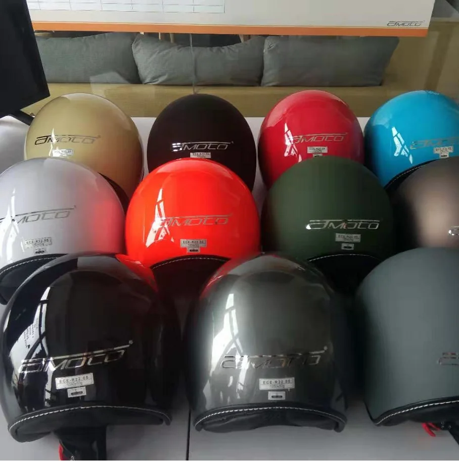 Ярко-оранжевый 818 полулицевой мотошлем с сертификатом