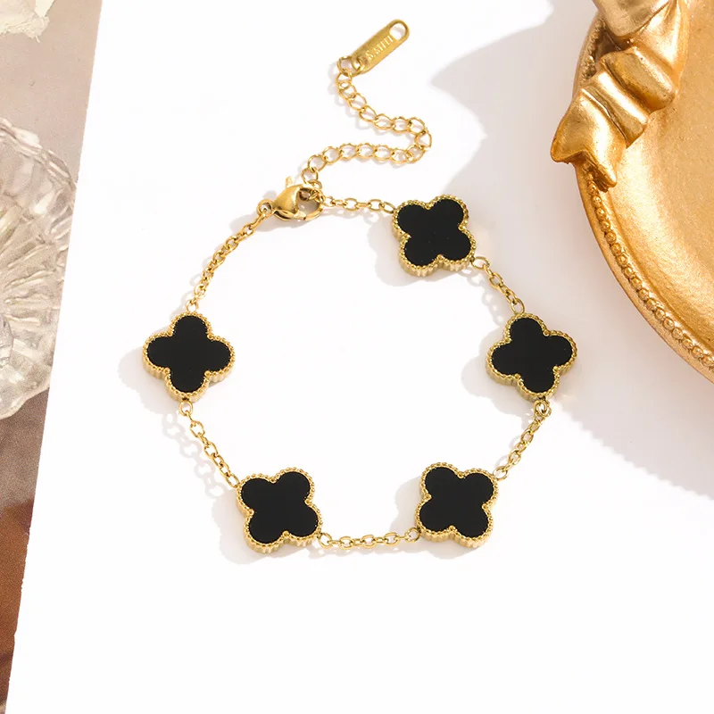 Sept New Arrival 18k Gold Plating Lucky Clover Bracelet For Women ...