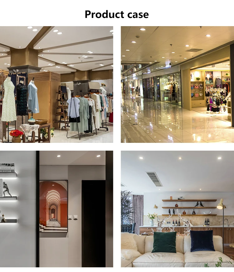 ALLWAY Indoor Lighting Ultra-thin White Back-lit Down Light Round Recessed Smd Led Downlights