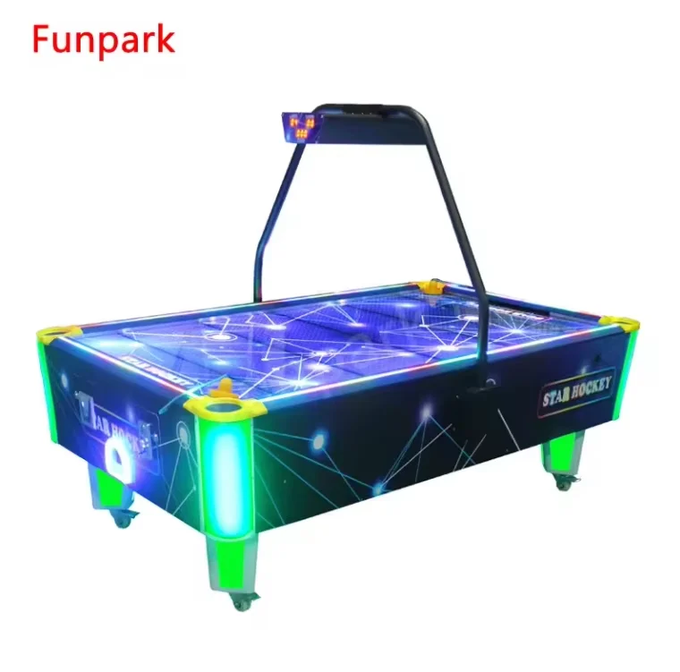 Funpark 2-Player Indoor Arcade Amusement Machine Coin Operated Sports Air Hockey Game Center Mini Wooden Features Board Material supplier