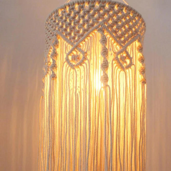 Home Decor Boho Bohemian rame Lamp Shade Hanging 1