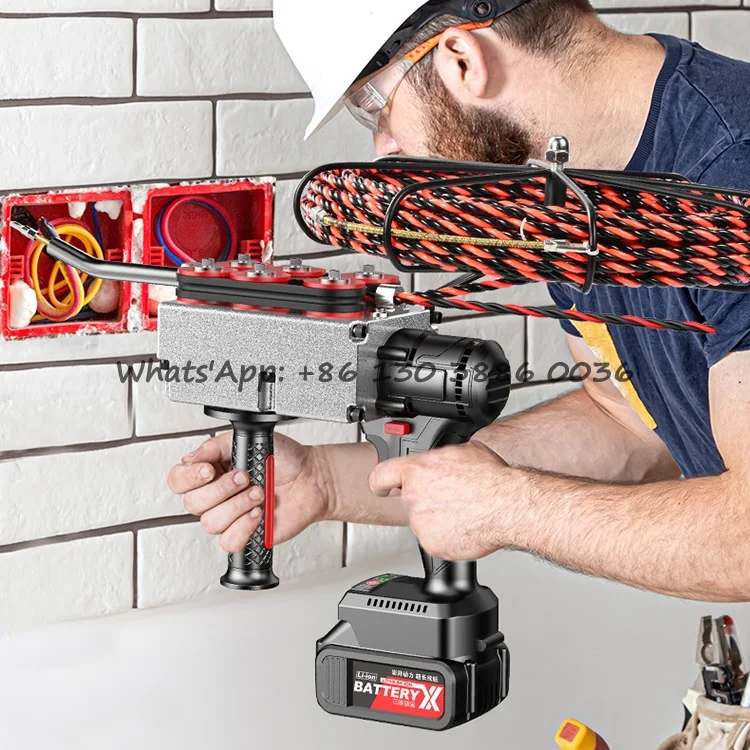 New Construction Lithium Cordless Stringing Machine Cable Automatic Wall Lead Wire Electric