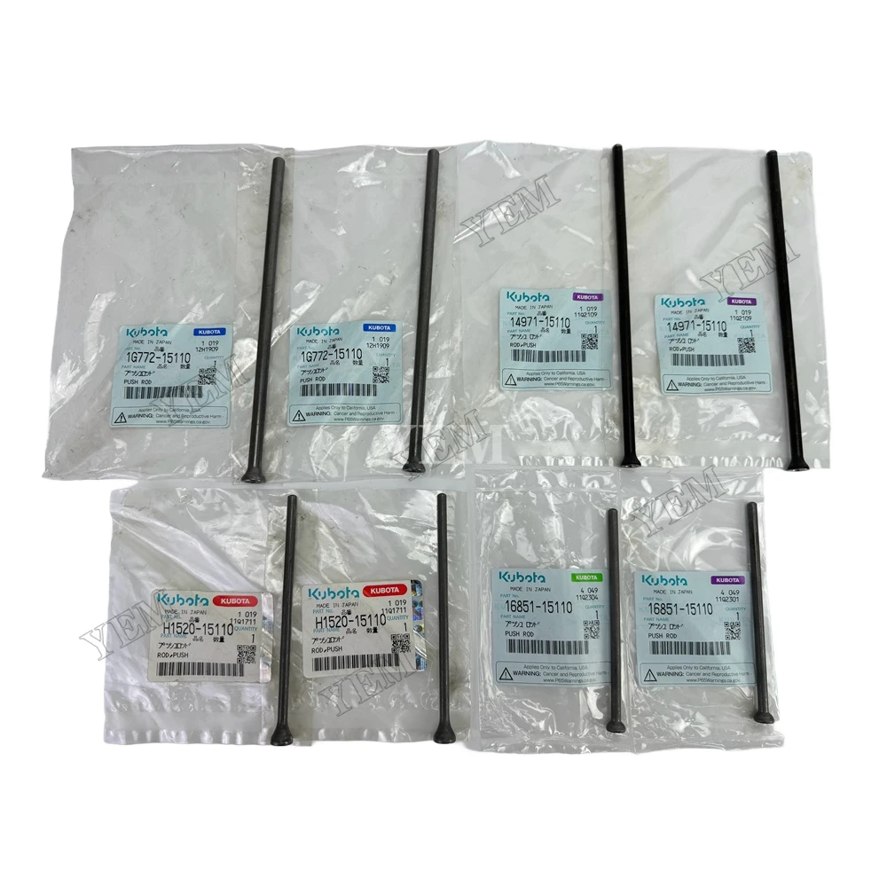 Ready to Ship V2607 V3007 V3307 Valve Push Rod for Kubota Industrial Engines Engine.