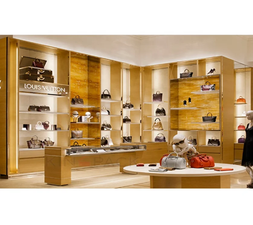 MDF Display Product Handbag Display Cabinet For LV Handbag Store