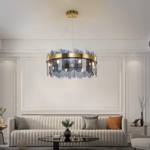 MEIYUN Interior Decor Modern Luxury Crystal Chandelier Lighting Gold
