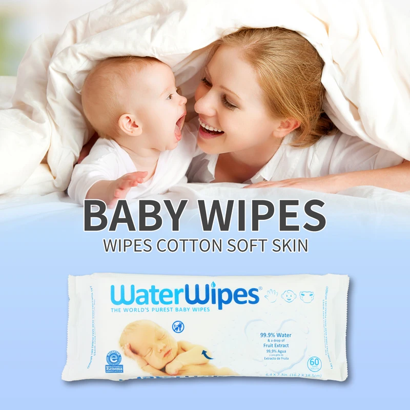 60 Pcs Spunlace Nonwoven Fabric High Quality Organic Natural Water Baby