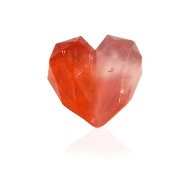 Customization Heart-Shaped Diamond Soap with Aloe and Rose Strawberries Perfume Extract Gold-Foil Whitening and Moisturizing