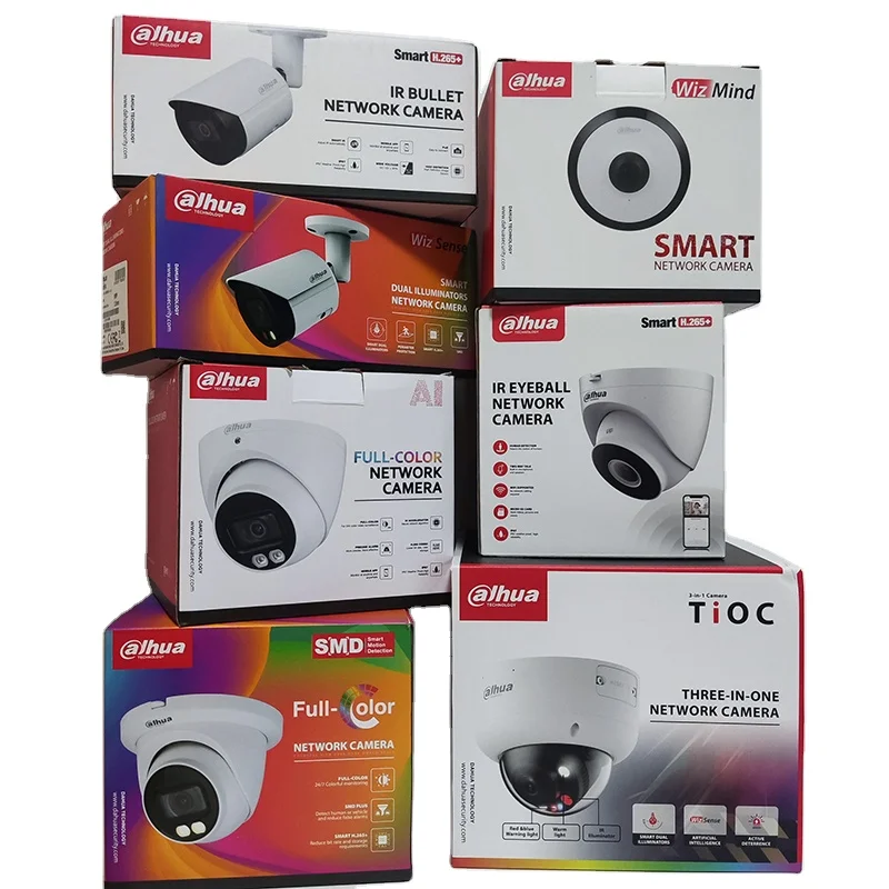 Dahua keamanan CCTV POE IP67 IPC-HFW2239S-SA-LED-S2 tahan air 2MP Lite  warna penuh fokus tetap kamera jaringan luar ruangan Dahua