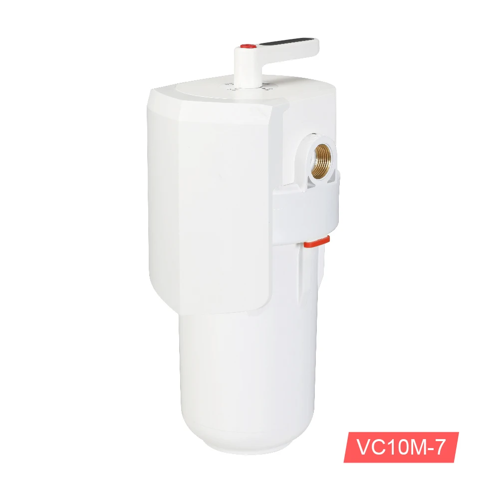 VC10M-7 10\" Brass Inline Water Filter Housing Manual Power Plastic Water Purifier for Household RO Reverse Osmosis