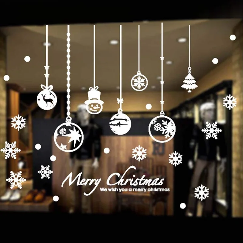 Christmas Wall Stickers Window Glass Home Decoration Sticker Decal Mural TH 