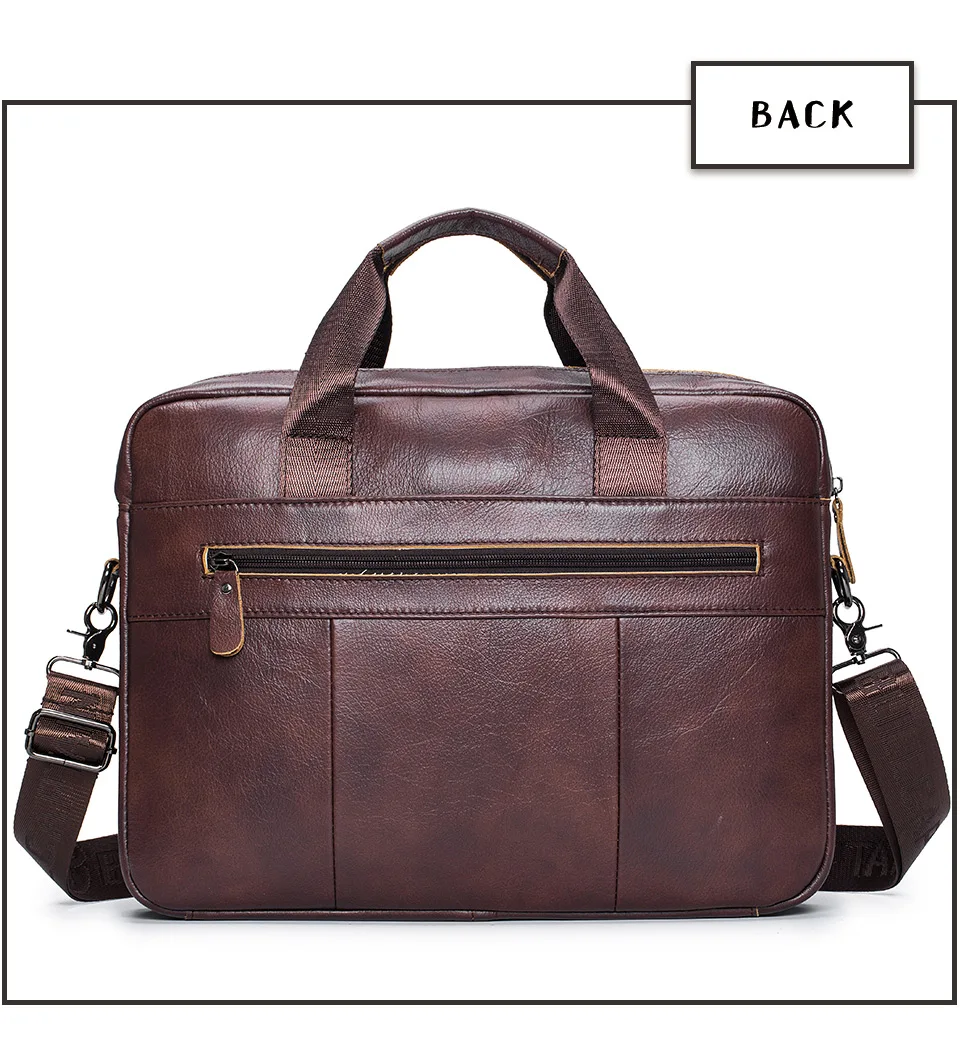 Bullcaptain Genuine Leather Laptop Bag Men Handbag Business Briefcases ...