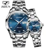 6 blue dial silver strap