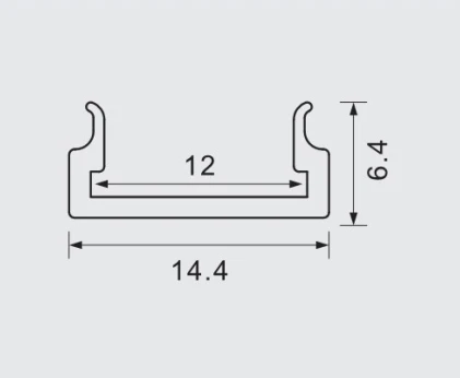SDW-B06 Glass Layer LED Aluminum Profile for 10mm Cabinet Glass Shelf Splint Clip Lamp Backlight Showcase Bar Strip Light