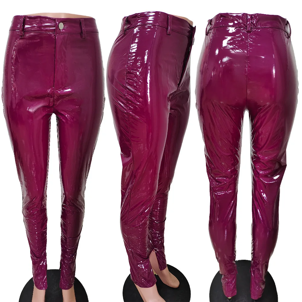 Split Hem Plus Vinyl Pants Shop Our Hot Sale Plus Size Leather
