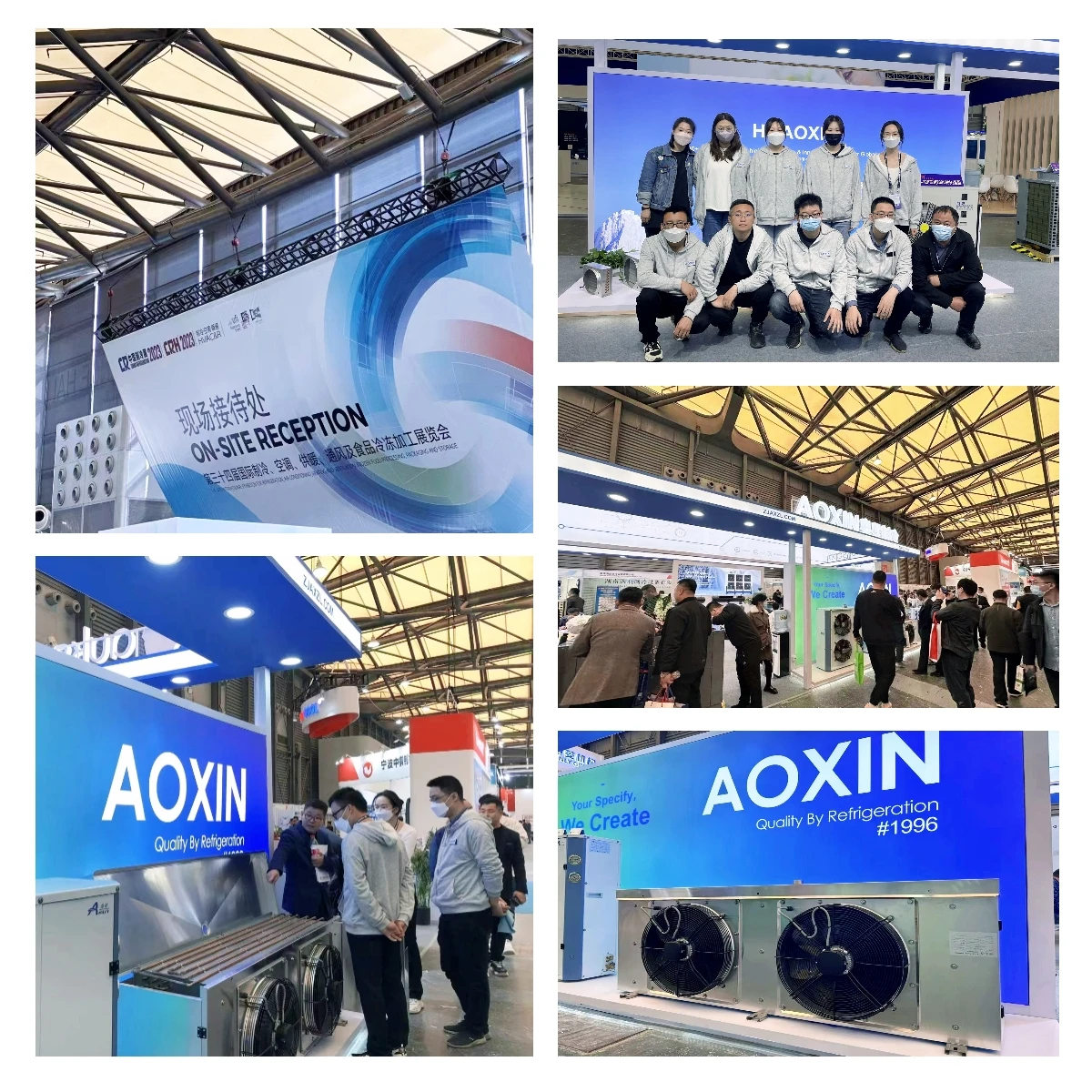 Aoxin Refrigeration R22, R404a 3HP-50HP  Medium and High Temperature Air Cooled Compressor Condensing Unit