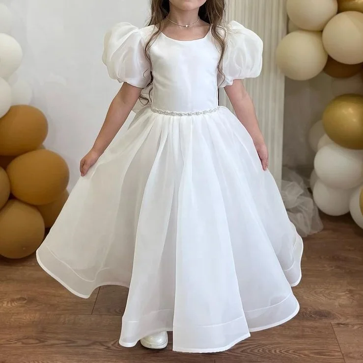 High Quality Occasion Kids Gown White Dresses Little Girls - Main Image