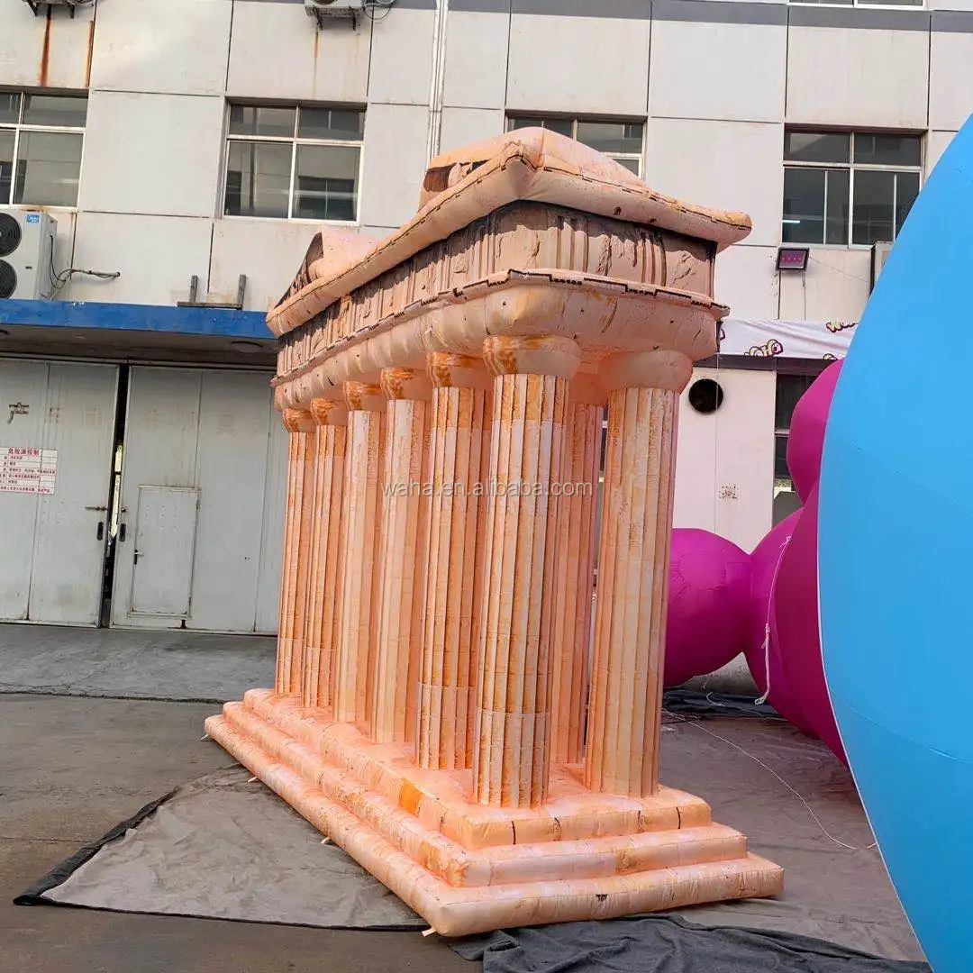 Simulated Building Large Inflatables Greek Temple Decor