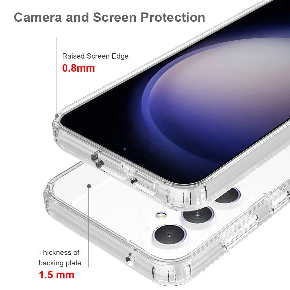 Phone Case 2 In 1 Pc Tpu For Samsung Galaxy S23Fe 5G Cases Luxury Design Anti Scratch Transparent Drop Proof Clear Sjk314 supplier