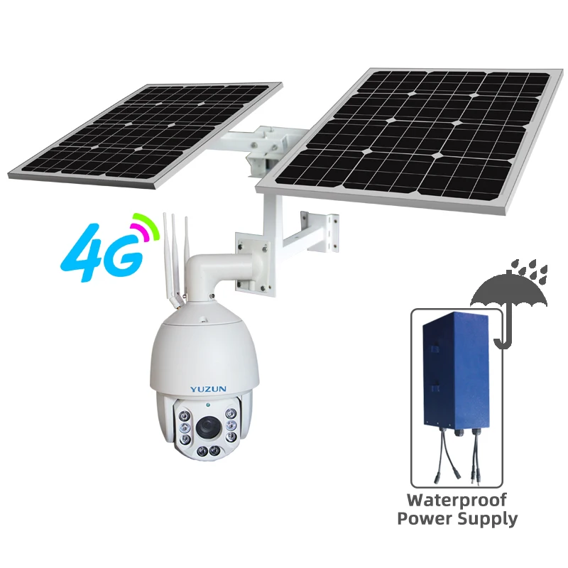 Surveillance Products Zoom Human Detection Two Way Audio IP66 Sim Card 4G Solar Camera High Speed Dome 1080P 5MP 4G Cloud Camera