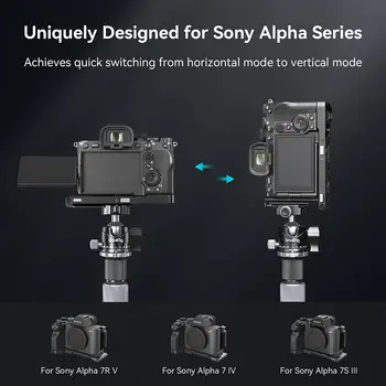 SmallRig Foldable L-Bracket Horizontal and Vertical Shooting Camera Cage for Sony Alpha 7R V/Alpha 7 IV/Alpha 7S III- 3984 detail image