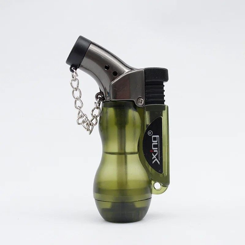 Creative Mini Small Wine Bottle Visible Butane Gas Rechargeable Adjustable Flame Cigar Jet Torch Cigarette Lighters