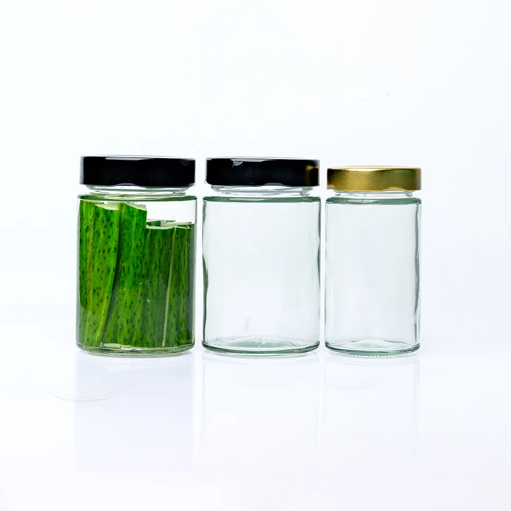 Factory Price 100ml 150ml 200ml Small Round Glass Jam Container Glass Jar With High Lids