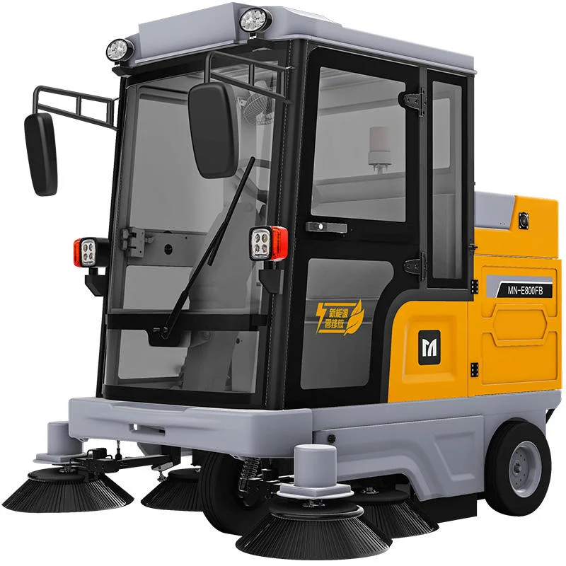Multi-Function Street Road Avenue Cleaning Machine Truck Four Wheel Sweeper Fully Closed Electric Automatic on Floor Sweeper Car
