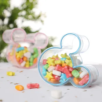 Baby Shower Kids Birthday Party Supplies Mickey Mouse Plastic Candy Box For Wedding Decoration