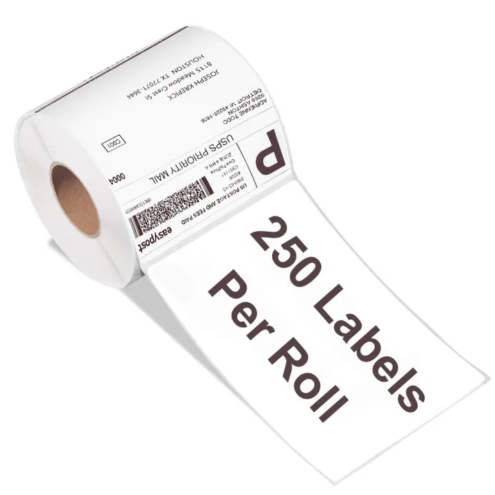thumbnail image 2 of 4 Rolls 4x6 Direct Thermal Shipping Labels – 250/Roll, 1000 Total – BLVD 2 of 2