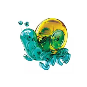 ITTL DIY Build Your Pocket Pet Toy Garden Child Toy Big Outdoor Playground for Kids Solar Transparent Gear Snail Toys