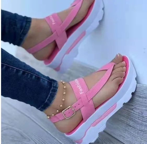 New Arrivals Fashion Female Slipper Flat Sandals Casual Open Toe Summer Shoes Slide Sandal for Women and Ladies PU High Top