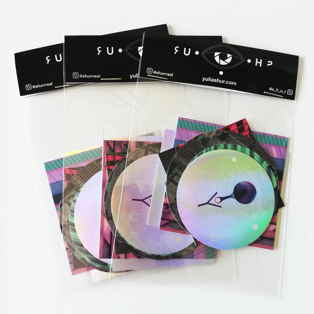 Waterproof Custom Logo Printed Sticker Packaging Set Die Cut Logo Custom Vinyl Sticker Pack for Promotion