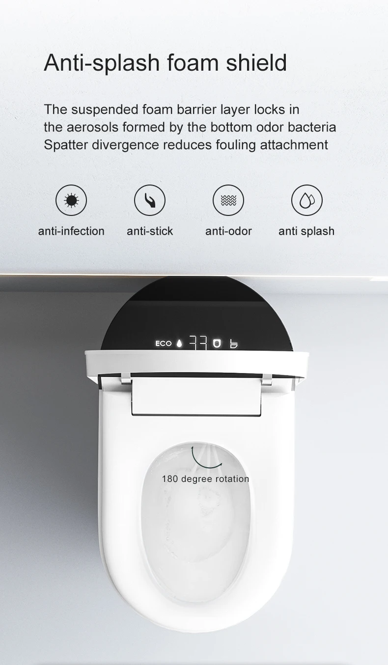 One piece smart bidet CUPC certification intelligent toilet bathroom wc commode automatic smart toilet manufacture