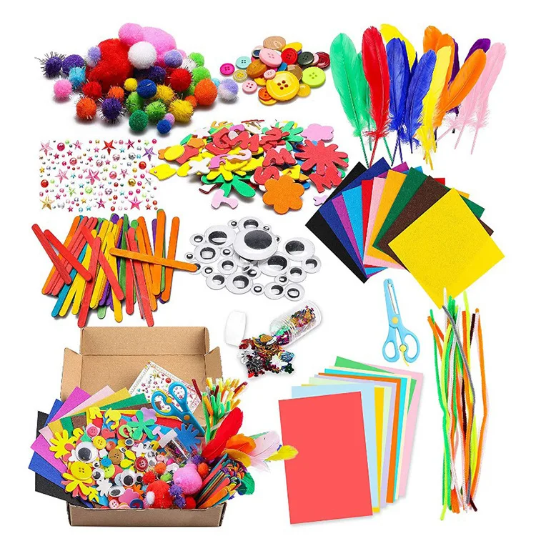 Diy Craft Kits Make Your Own Colorful Arts And Crafts Kit With Pipe Pom ...