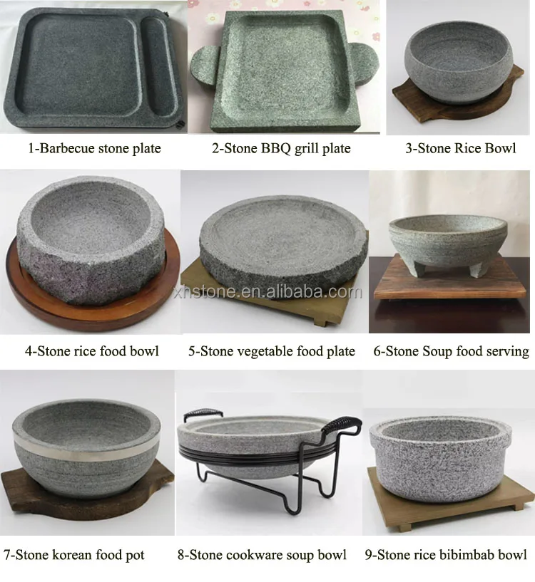 Dolsot Korean Natural Granite Stone Pot 183mm