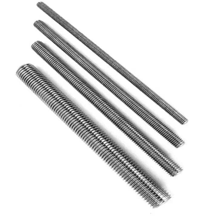 M10 Titanium Gr2 Gr5 Anodized Full and Partial Thread Stud Bolt DIN976 Double End DIN Stud Full Studs Type