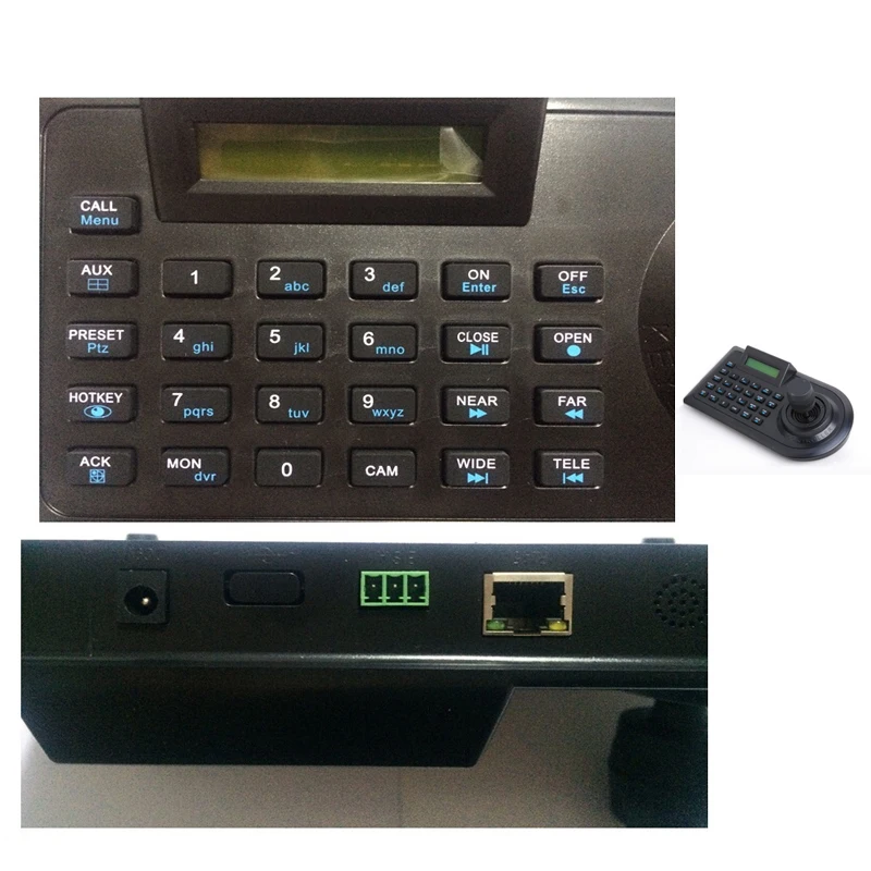 PTZ Keyboard Vehicle 4D PTZ Joystick CCTV Keyboard 3D Joystick Keyboard Analog Camera PTZ Controller for Coxcial Camera