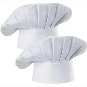 Adult Premium Adjustable Elastic Chef Hat Baker Kitchen Cooking Chef Cap